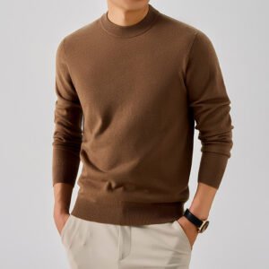 Mens Multi-Color Thickened Knit Sweater