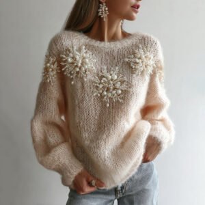 3D Digital Printed Women's Crew Neck Loose Sweatshirt