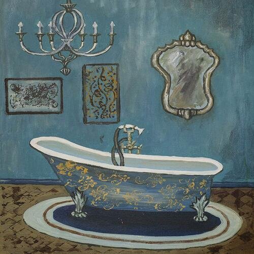 Modern Retro Bathroom Canvas Painting Mural Poster Wall - Image 7